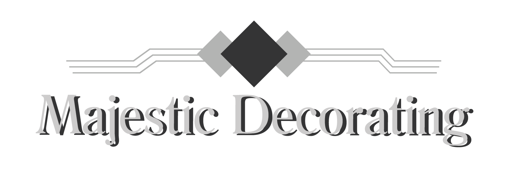 Majestic Decorating Logo in High Resolution for a grey background